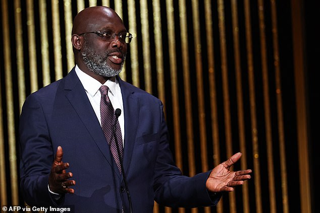 George Weah was a special guest at Monday's Ballon d'Or awards ceremony in Paris, France