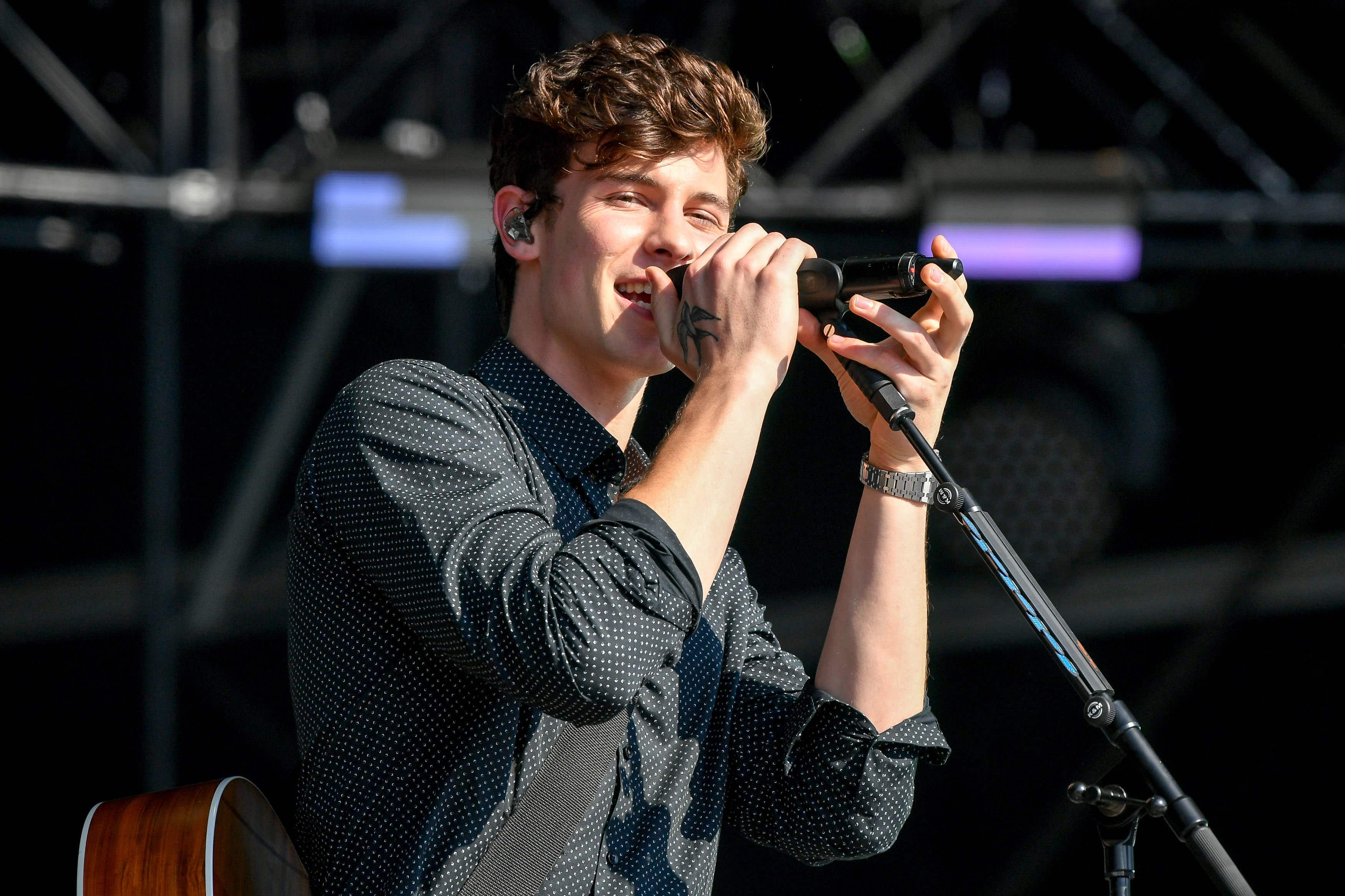 Shawn Mendes paused his concert to pay tribute to Liam Payne (Ben Birchall/PA)