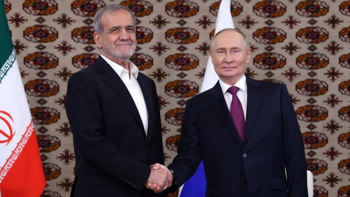 Vladimir Putin meets Iran’s new president as Israel weighs retaliation