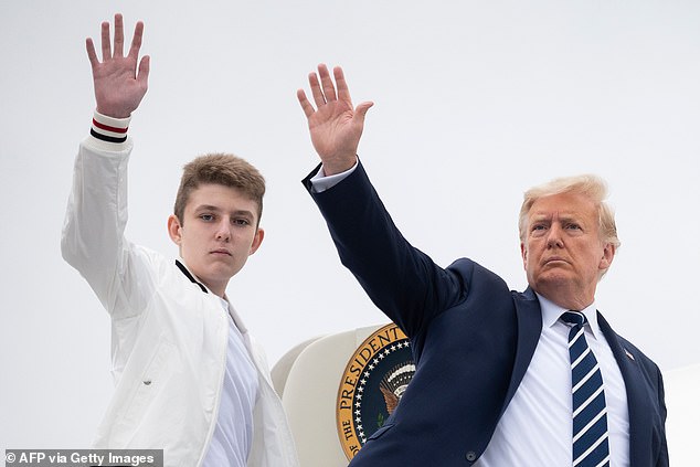 When his Dad took office in 2017, Barron remained in New York City and finished out his year at the elite Columbia Grammar and Preparatory School on the Upper West Side