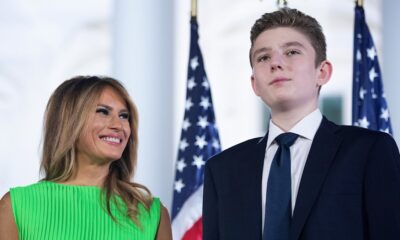 Donald Trump reveals how 6 '7' son Barron got so tall