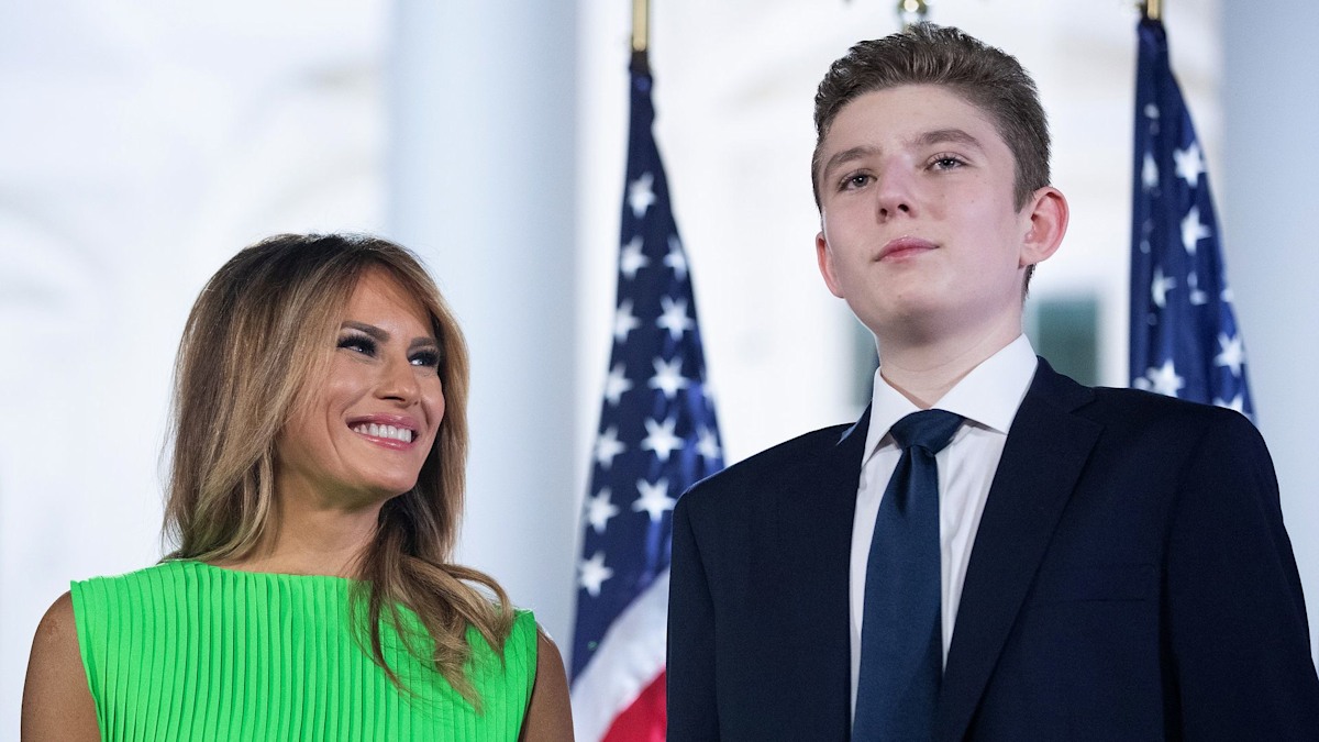 Donald Trump reveals how 6 '7' son Barron got so tall