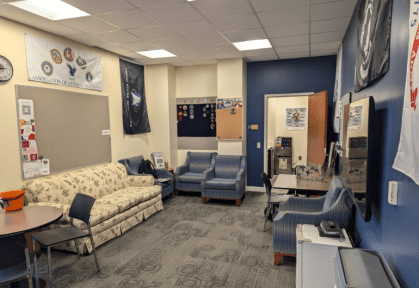 The Veterans Resource Center provides a comfortable space for veterans to socialize, study, relax and find camaraderie.