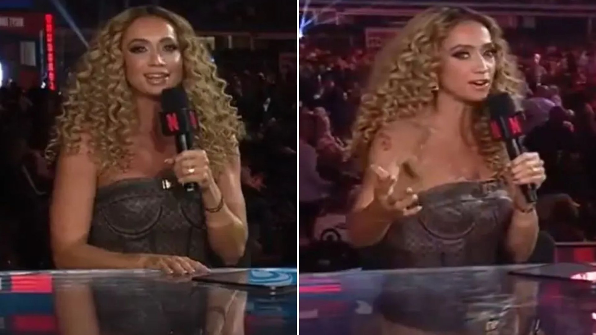 Kate Abdo turns heads with jaw-dropping Mike Tyson vs Jake Paul outfit as presenter goes braless for Netflix superfight