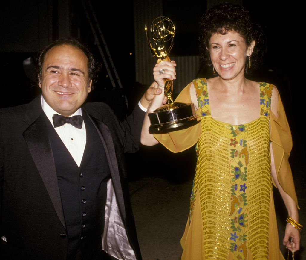 Danny DeVito and Rhea Perlman after the 36th Annual Primetime Emmy Awards on September 23, 1984 