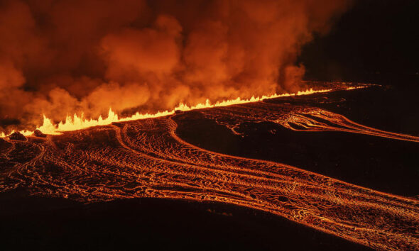 Iceland volcano flares up in 7th eruption in a year, as Grindavík evacuates residents