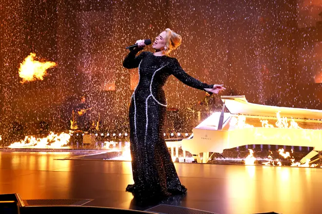 Adele performing in Las Vegas