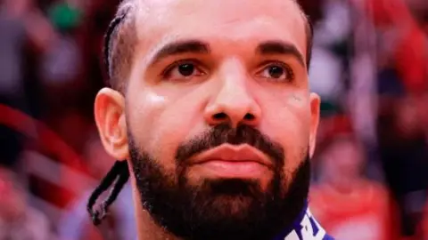 Getty Images Drake headshot, he looks pensive