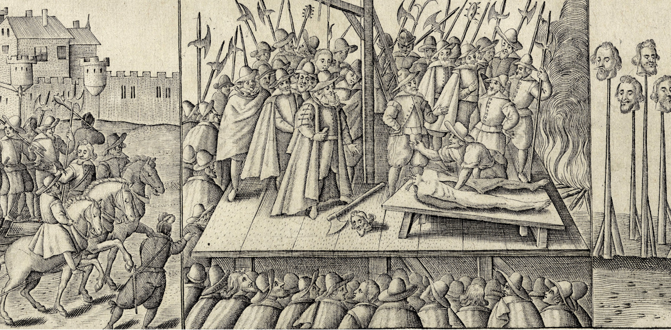 Guy Fawkes’ punishment was one of the most severe in English history – here’s what happens when a body is hung, drawn and quartered