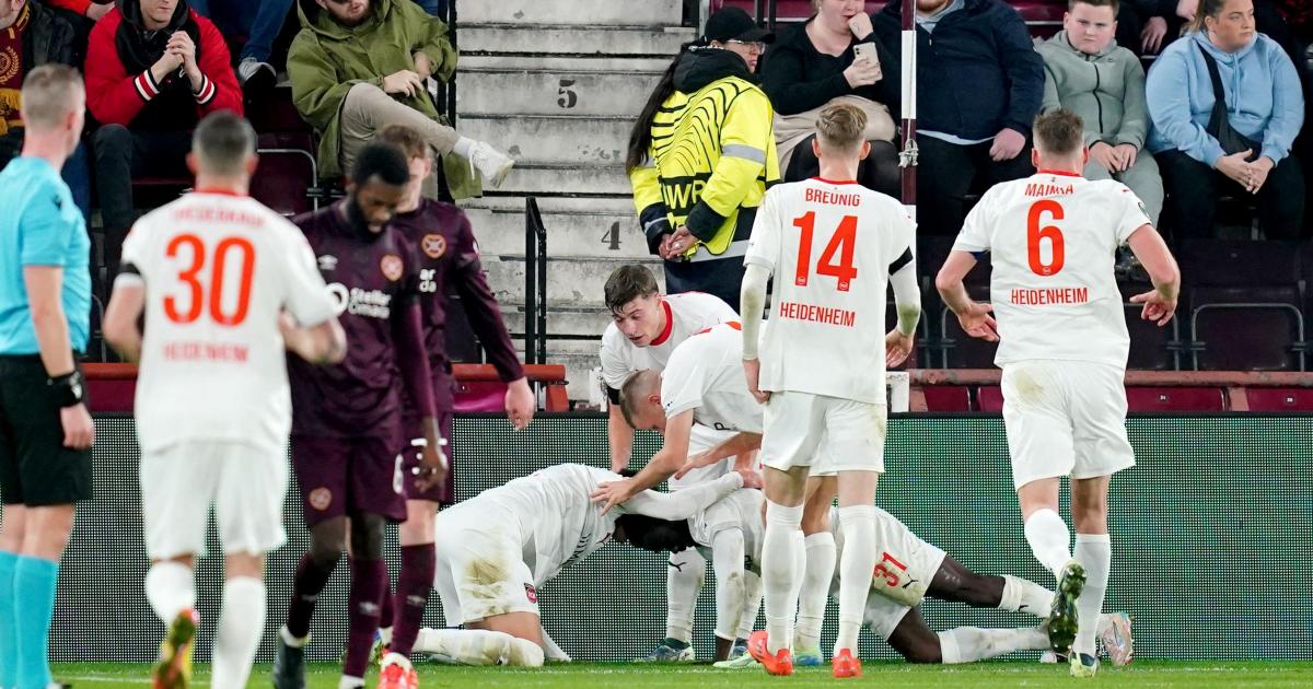 Hearts’ unbeaten Conference League run comes to end after defeat to Heidenheim