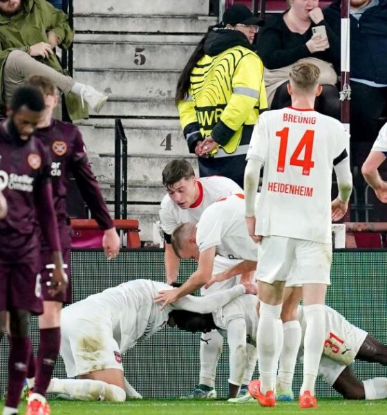 Hearts’ unbeaten Conference League run comes to end after defeat to Heidenheim