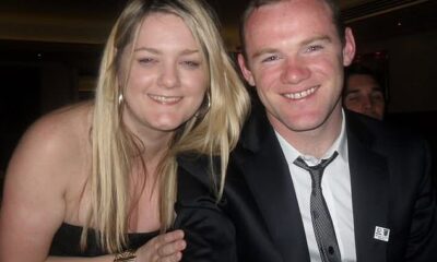 The Mail's Katie Hind with chivalrous Wayne Rooney who came to her rescue when her phone was stolen