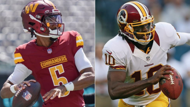 Jayden Daniels vs. Robert Griffin III rookie stats: Comparing first seasons of duel-threat Washington QBs image