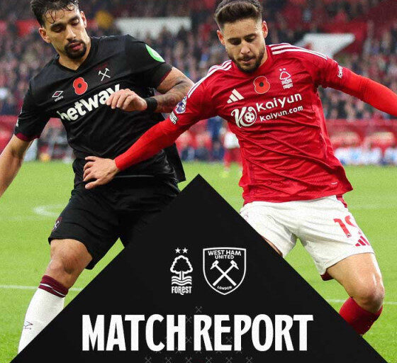 Match Report | Ten-man Hammers felled at Nottingham Forest