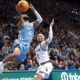 No. 9 UNC men's basketball falls short of a comeback against No. 1 Kansas, 92-89, at Allen Fieldhouse -