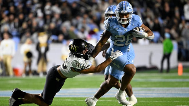 Omarion Hampton 'unbelievable' in UNC football's win vs Wake Forest