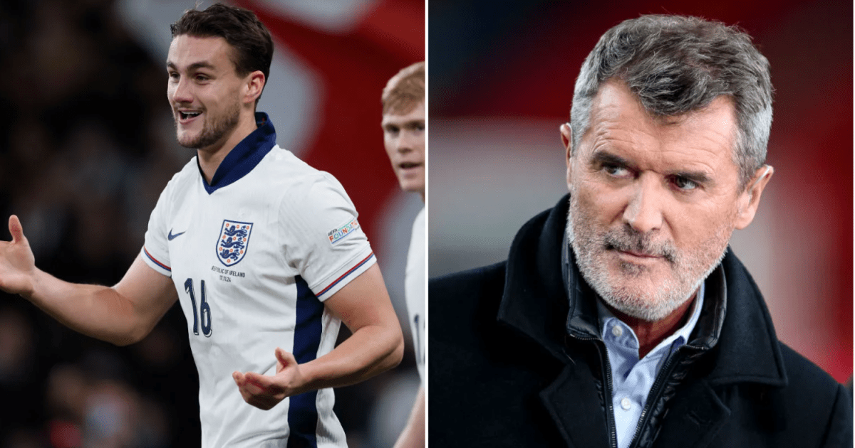 Roy Keane reacts after future son-in-law scores on England debut | Football