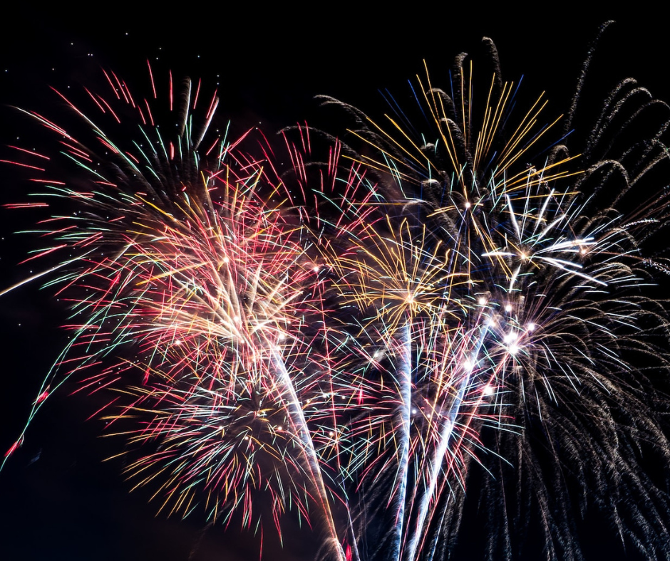 Fireworks at night