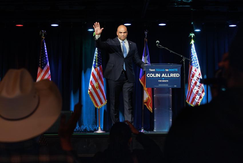 U.S. Rep. Colin Allred (R-Texas) speaks at his Election Night watch party after losing the Senate seat to incumbent U.S. Sen. Ted Cruz (R-Texas) at Longhorn Ballroom in Dallas on Election Day, November 5, 2024.