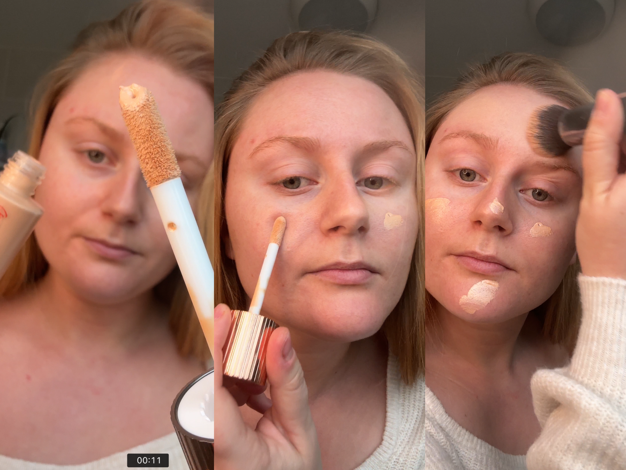 I tested the foundation in the shade 2 fair on bare skin