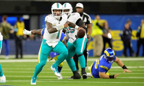 Tua and the Dolphins keep playoff hopes alive in win vs. Rams