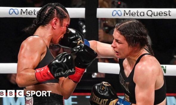 Tyson vs Paul: Katie Taylor narrowly defeats Amanda Serrano on points in epic rematch