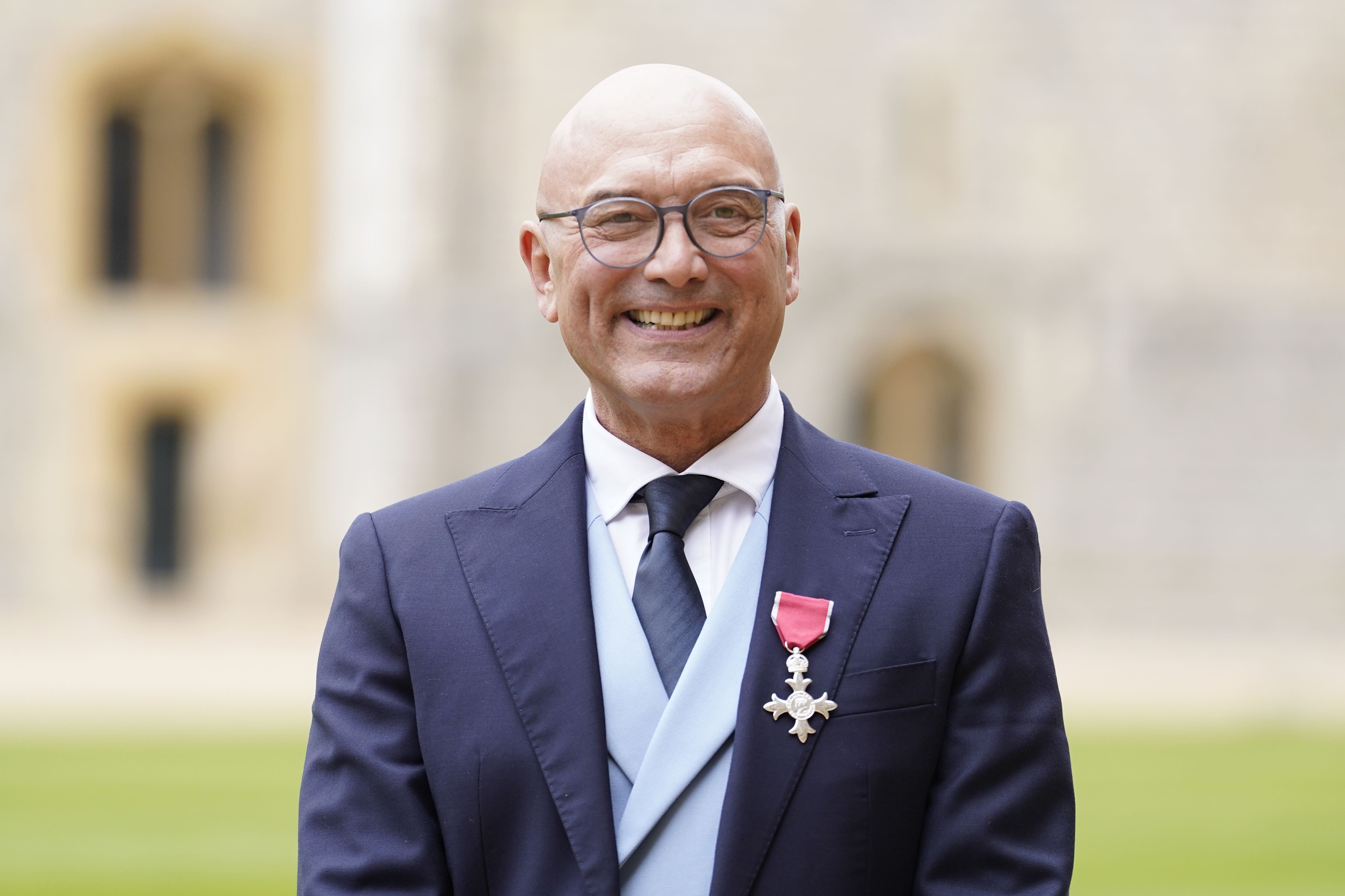 Gregg Wallace after being made a Member of the Order of the British Empire (MBE) by the Princess Royal in an investiture ceremony at Windsor Castle