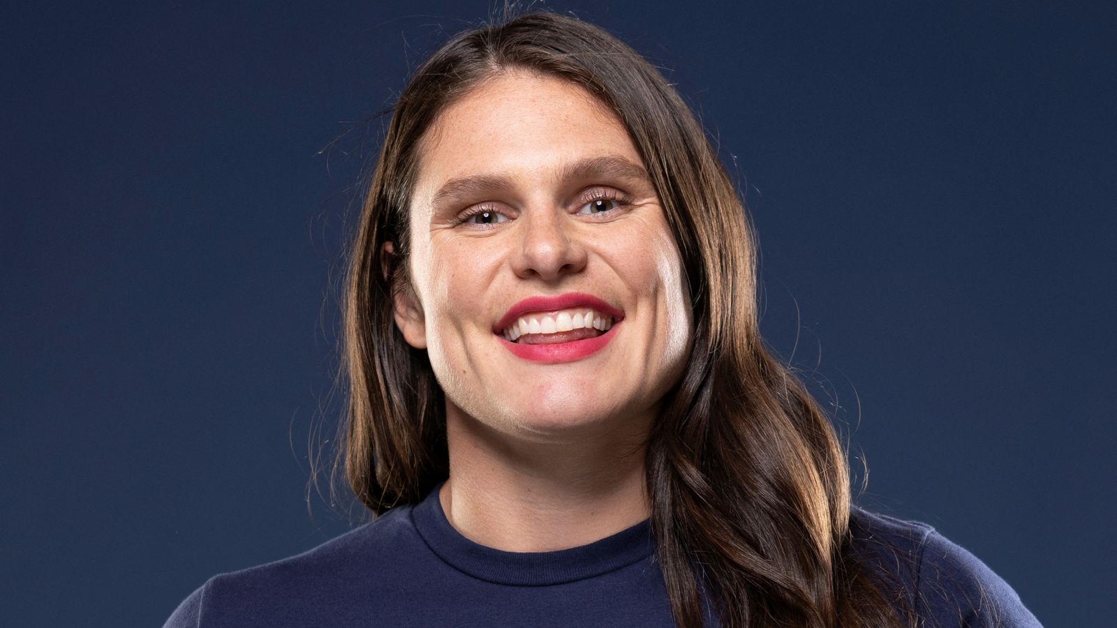 U.S. rugby player Ilona Maher poses for a portrait during the Team USA media summit ahead of the Paris Olympics and Paralympics, at an event in New York, U.S., April 15, 2024. REUTERS/Andrew Kelly