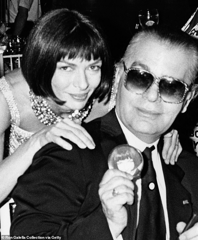 Pictured: Anna Wintour with the late Karl Largerfeld in New York in 1990