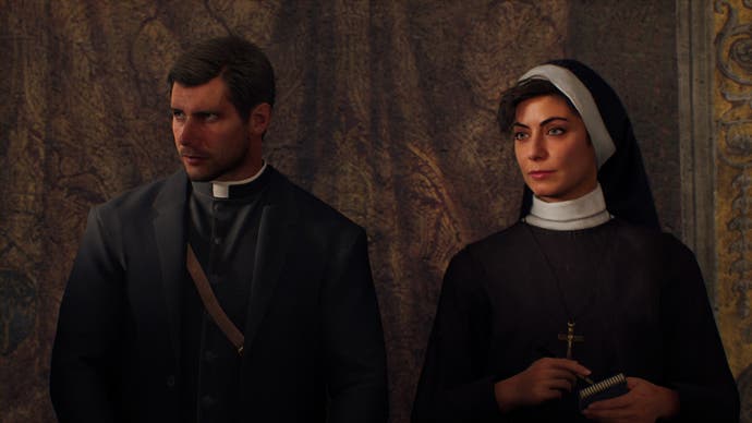 Indy and Gina don a priest and nun's garb in Indiana Jones and the Great Circle.