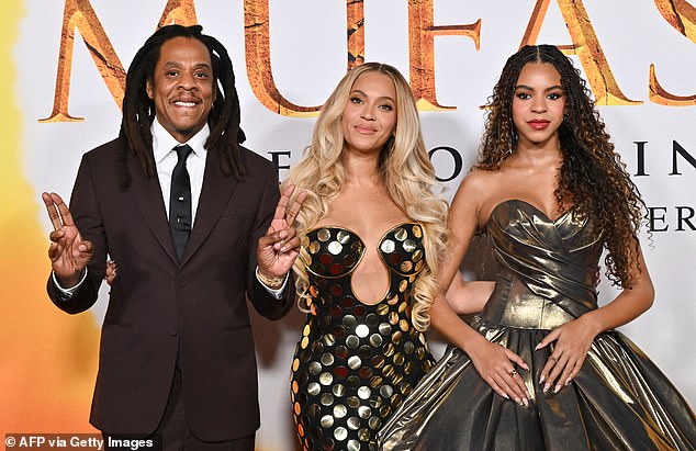 The trio looked happy on the red carpet after the 99 Problems rapper issued a denial to the claims that he raped a 13-year-old girl along with Sean 'Diddy' Combs, 55, back in 2000