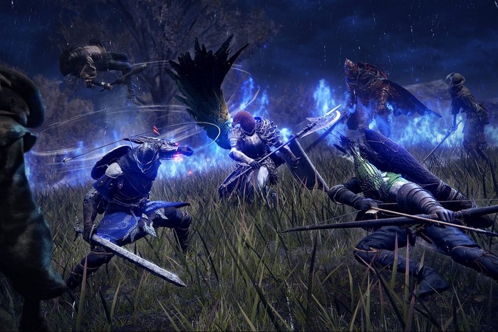 Elden Ring Nightreign three player co-op as players fight monsters