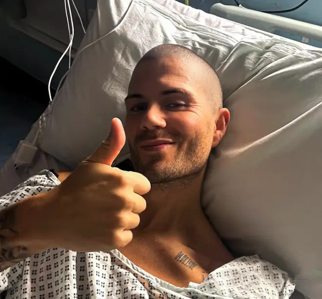 Max George shared an image of himself in hospital while revealing his latest health update