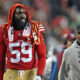 49ers linebacker De'Vondre Campbell refused to play against Rams, a move blasted by teammates