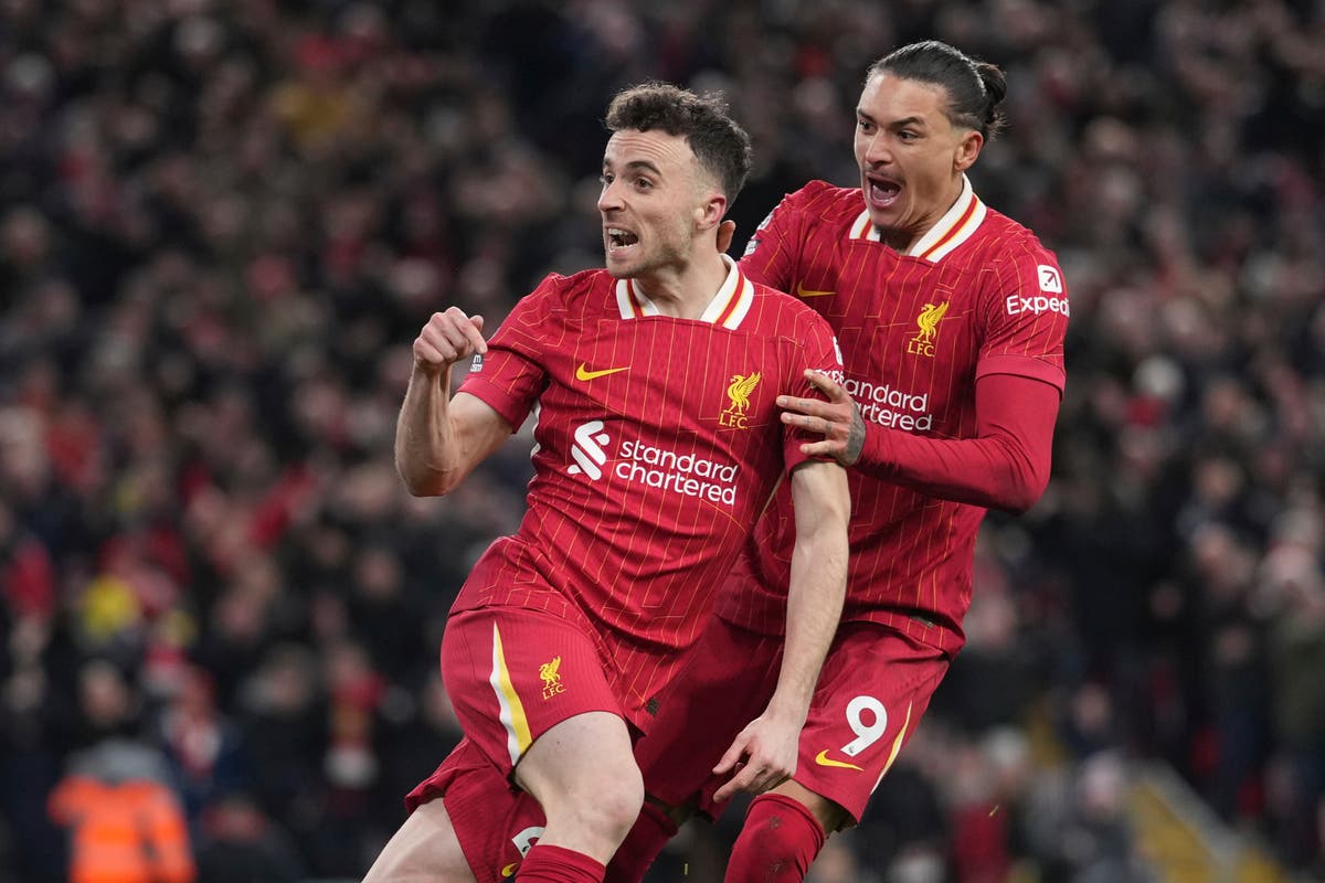 Liverpool vs Fulham LIVE: Premier League result as Diogo Jota snatches equaliser for ten-man Reds in frantic clash