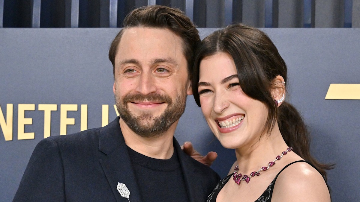 Kieran Culkin's two kids are total mini-mes in rare snap with wife Jazz