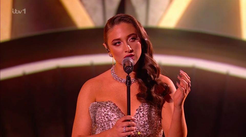 Sydnie Christmas sang Imagine Dragons tune Believer (ITV1 screenshot)