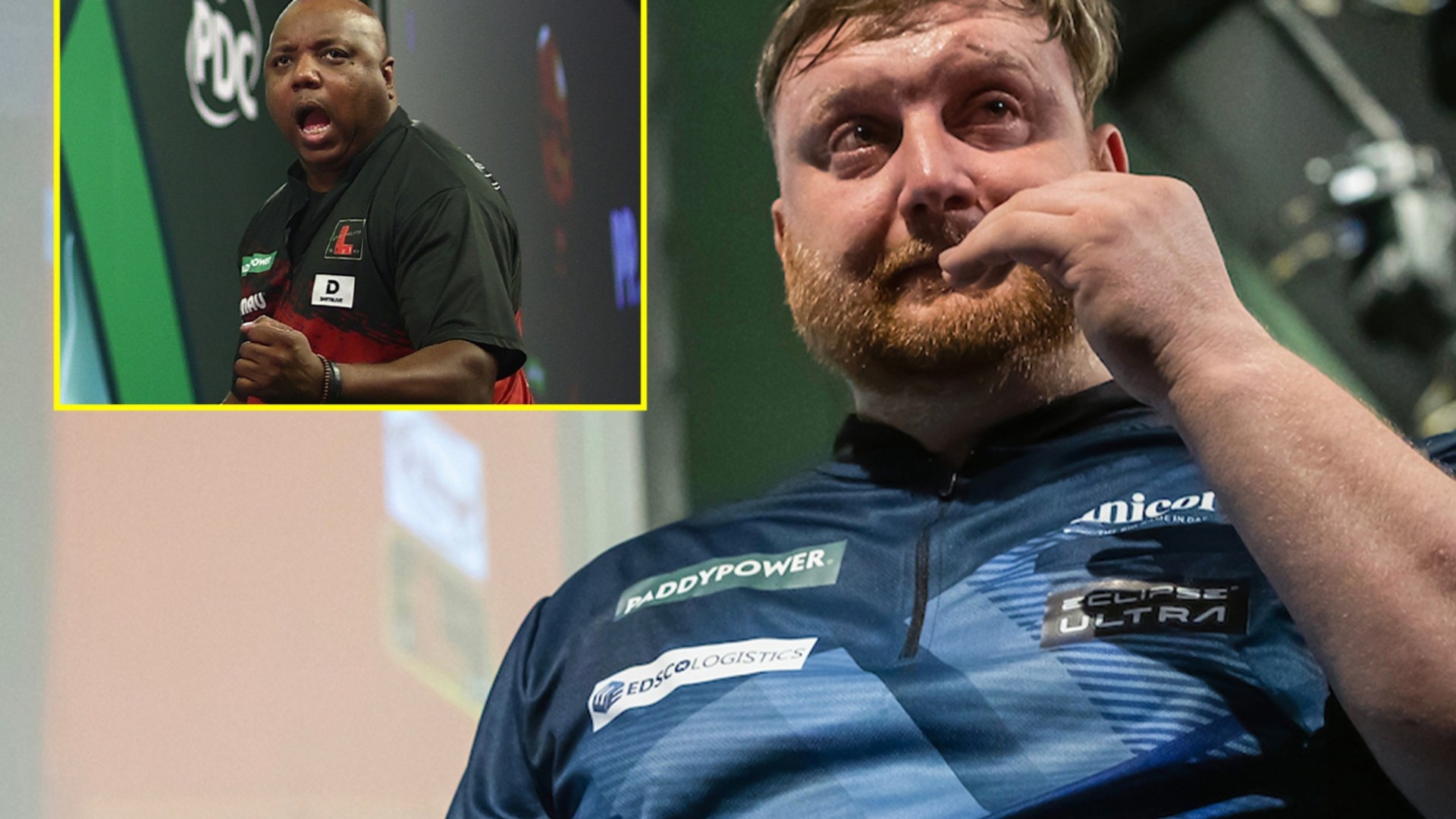 Emotional scenes as darts star Cameron Menzies sheds tears on stage during shock defeat to world No.130