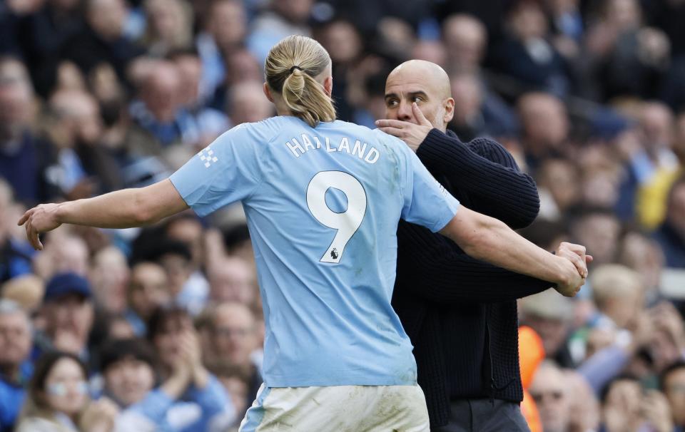 Guardiola will keep playing Haaland as centre forward (Richard Sellers/PA) (PA Archive)