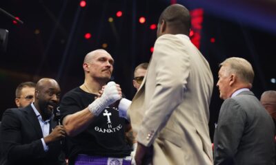 Daniel Dubois interrupts Oleksandr Usyk celebration to demand ‘revenge’