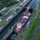 FILE - A cargo ship traverses the Agua Clara Locks of the Panama Canal in Colon, Panama, Sept. 2, 2024. (AP Photo/Matias Delacroix, File)