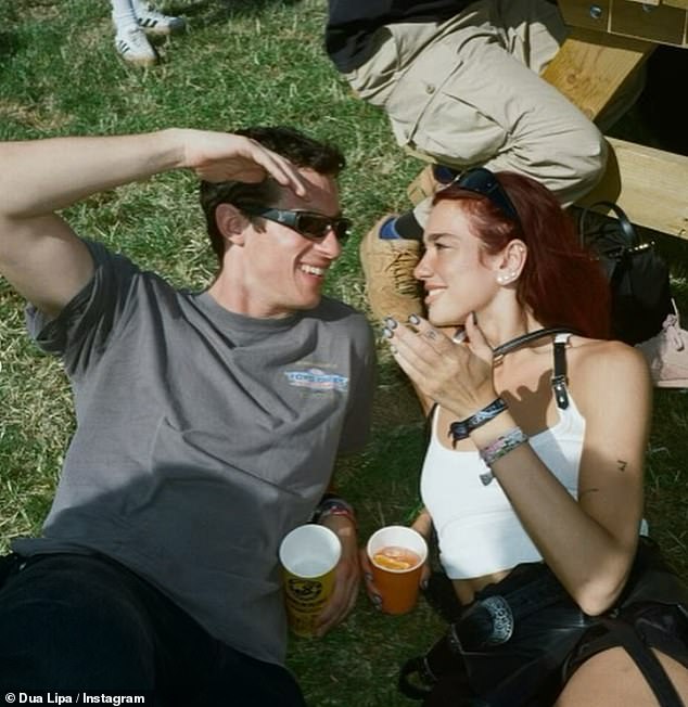 They eventually went Instagram official in the summer, with Callum being spotted supporting his singer girlfriend as she headlined Glastonbury (pictured)