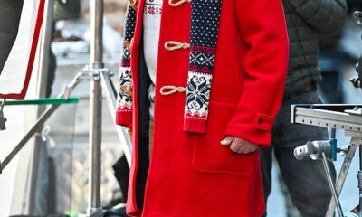 Arnold Schwarzenegger, 77, looked completely unrecognisable as he continued filming as Santa Claus for his new movie The Man With The Bag in New York on Tuesday