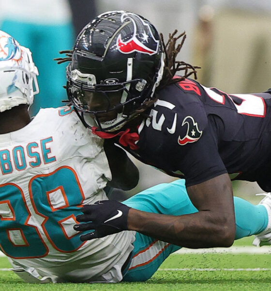 Dolphins receiver Grant DuBose hospitalized overnight after head injury against Texans