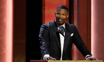 Jamie Foxx speaking at the 15th Governors Awards last month. Pic: Reuters