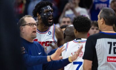 Joel Embiid ejected in chaotic first half of 76ers' win vs. Spurs