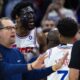 Joel Embiid ejected in chaotic first half of 76ers' win vs. Spurs