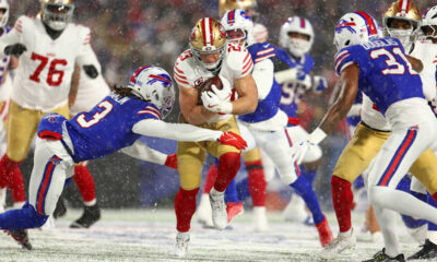 Niners RB Christian McCaffrey suffers possible season-ending knee injury in loss to Bills