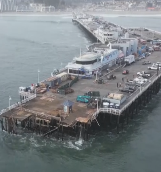 Portion of Santa Cruz Wharf collapses amid high surf with 2 people rescued