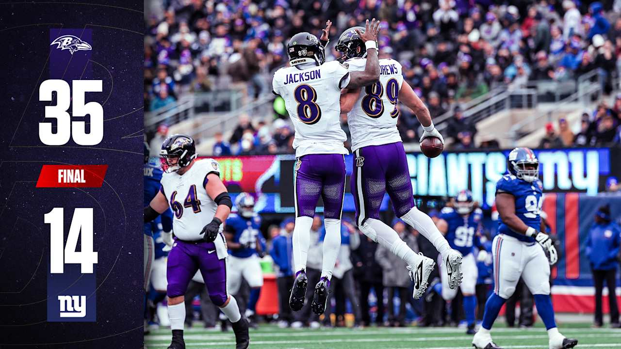 Ravens Rout Giants on the Road